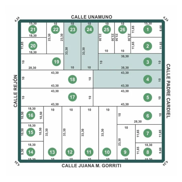 Lotes y terrenos en Venta — Padre Cardiel 6300