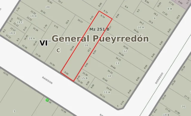 Lotes y terrenos en Venta — RAWSON 3800